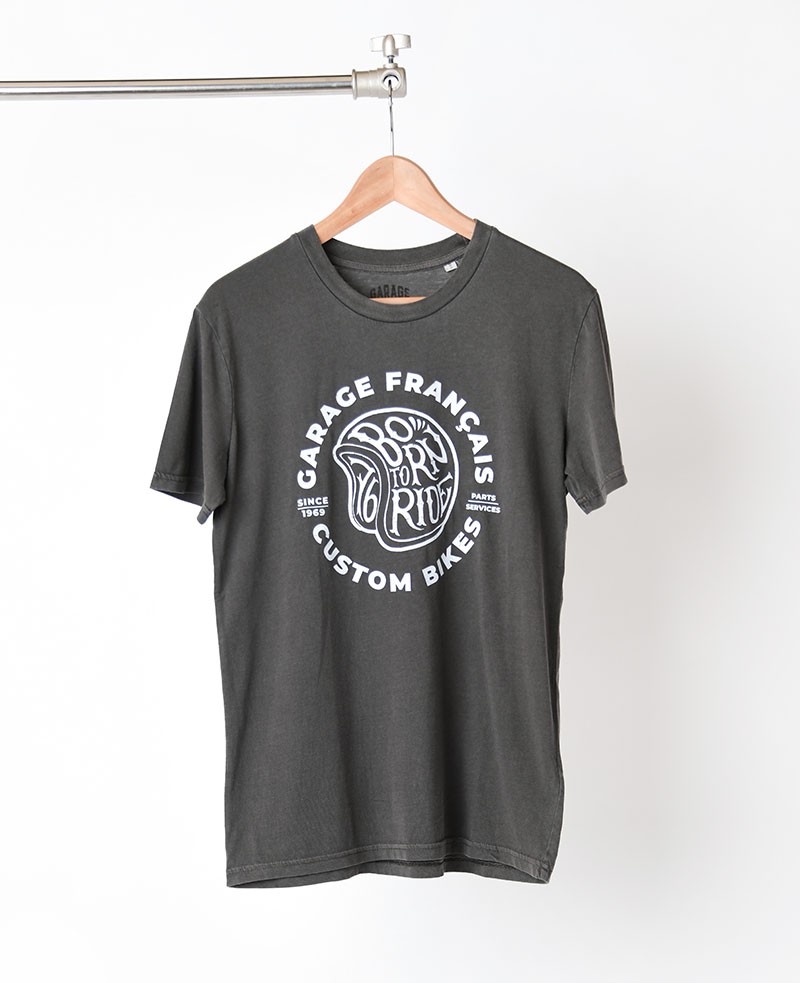 Tee-shirt-custom-bikes-black-delave Garage Francais